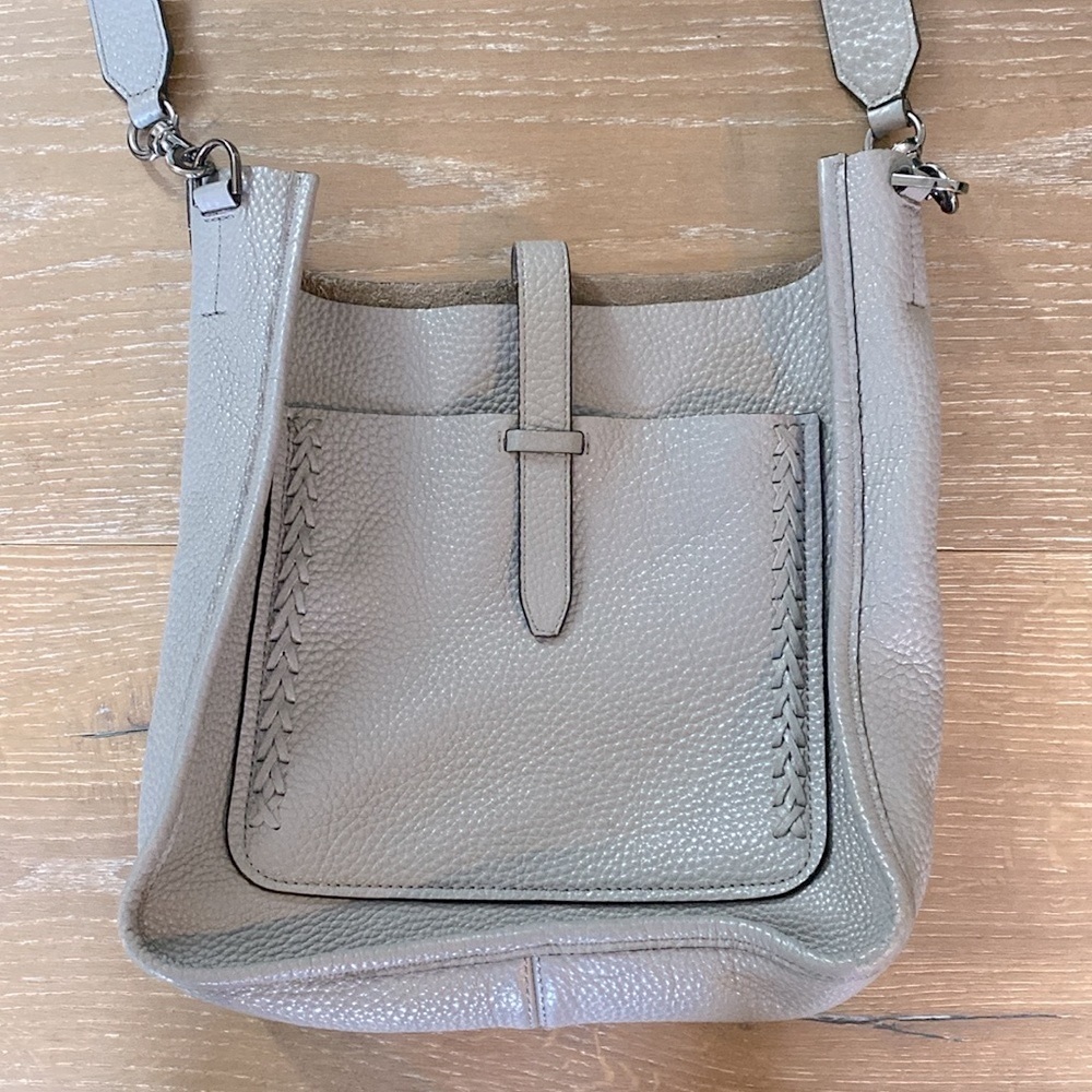 REBECCA MINKOFF Crossbody Light Gray Leather